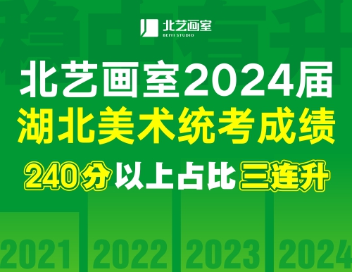 北藝畫室2024屆湖北美術(shù)統(tǒng)考240分以上占比三連升！