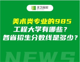 美術(shù)類專業(yè)的985工程大學(xué)有哪些？各省招生分?jǐn)?shù)線是多少？
